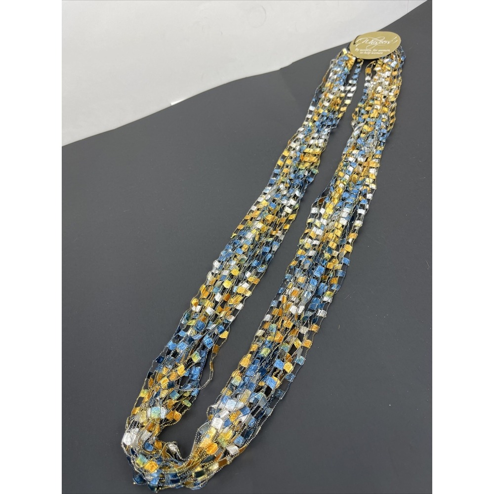 Whispers‎ Handmade Ribbon Scarf Golden Skies Double Loop.